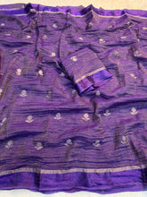 Load image into Gallery viewer, Marvellous Wedding Wear Viscose Tissue Weaving Silk Zari Work Fancy Designer Saree With Blouse