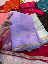 Load image into Gallery viewer, Glorious Party Wear Pure Viscose Georgette With Satin Border Small Chex Fancy Designer Saree For Women