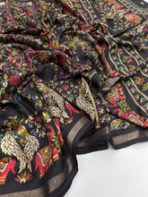 Load image into Gallery viewer, Admirable Party Wear Pure Soft Kashmiri Cotton Silk Designer Printed n Rich Pallu Saree With Blouse Piece