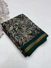 Load image into Gallery viewer, Excellent Party Wear Pure Soft Kashmiri Cotton Silk Designer Printed n Rich Pallu Saree With Blouse Piece