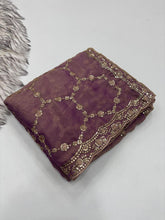 Load image into Gallery viewer, Delightful Function Wear Soft Silk Embriodery n Stunning Cut Work Fancy Saree With Adorned Blouse Piece