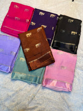 Load image into Gallery viewer, Scrupulous Wedding Wear Soft Viscose Silk Jacquard Design n Satin Border Fancy Designer Saree With Blouse Piece