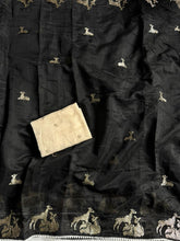 Load image into Gallery viewer, Attractive Function Wear Soft Chanderi Cotton Silk Embroidery n Tussels Work Fancy Saree With Elegnt Blouse Piece