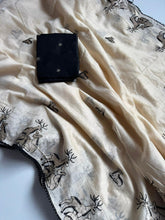 Load image into Gallery viewer, Attractive Function Wear Soft Chanderi Cotton Silk Embroidery n Tussels Work Fancy Saree With Elegnt Blouse Piece