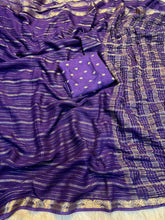 Load image into Gallery viewer, Adorable Party Wear Pure Viscose Jacquard Design n Border Fancy Designer Saree With Elegant Blouse Piece