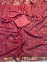 Load image into Gallery viewer, Adorable Party Wear Pure Viscose Jacquard Design n Border Fancy Designer Saree With Elegant Blouse Piece