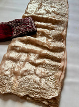 Load image into Gallery viewer, Imaginative Wedding Wear Satin Silk Embroidery Thread n Arco Cut Work Border Designer Saree With Blouse Piece