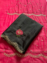 Load image into Gallery viewer, Elegant Party Wear Georgette Embroidery n Mirror Work Fancy Designer Saree With Contrast Blouse Piece