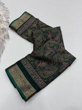 Load image into Gallery viewer, Opulent Party Wear Pure Soft Kashmiri Silk Mangalkari Border Designer Saree With Elegant Blouse