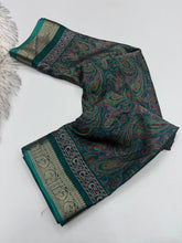 Load image into Gallery viewer, Opulent Party Wear Pure Soft Kashmiri Silk Mangalkari Border Designer Saree With Elegant Blouse