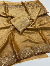 Load image into Gallery viewer, Charismatic Wedding Wear Space Silk Heavy Embroidery Butti Work Fancy Saree For Occasion
