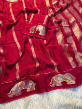 Load image into Gallery viewer, Traditional Function Wear Pure Viscose Dola Silk Jacquard Design Fancy Saree With Blouse Piece