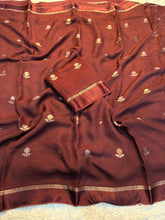 Load image into Gallery viewer, Adorning Party Wear Pure Soft Viscose Silk Jacquard Design n Satin Border Fancy Designer Saree With Blouse Piece