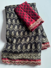 Load image into Gallery viewer, Scrupulous Function Wear Mul Cotton Printed Design Sequence Lace Border Saree For Women