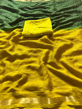 Load image into Gallery viewer, Luxury Function Wear Pure Chinnon Georgette Zari Checks Jacquard Border Desginer Saree For Occasion