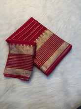 Load image into Gallery viewer, Effervescent Festive Wear Pure Viscose Georgette Linning Weaving Border Fancy Designer Saree