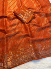 Load image into Gallery viewer, Adorable Wedding Wear Pure Viscose Dola Silk Jacquard Border Fancy Designer Saree With Blouse