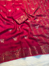 Load image into Gallery viewer, Charismatic Function Wear Pure Viscose Dola Silk Jacquard Border Fancy Designer Saree With Blouse