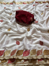 Load image into Gallery viewer, Redolent Festive Wear Rangoli Crush Silk Sequence n Cut Work Border Fancy Saree With Contrast Blouse Piece