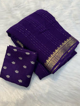 Load image into Gallery viewer, Admirable Party Wear Viscose Georgette Jacquard Zari Weaving Work Fancy Designer Saree For Women