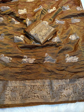 Load image into Gallery viewer, Gorgeous Function Wear Viscose Tissue Weaving Silk Zari Work Fancy Designer Saree With Blouse