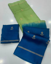 Load image into Gallery viewer, Charming Festive Wear Pure Soft Viscose Silk Jacquard n Satin Border Fancy Designer Saree With Blouse Piece