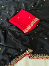 Load image into Gallery viewer, Blissful Function Wear Rangoli Silk Embroidery Butti Work Fancy Designer Saree For Occasion