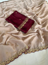 Load image into Gallery viewer, Blissful Function Wear Rangoli Silk Embroidery Butti Work Fancy Designer Saree For Occasion