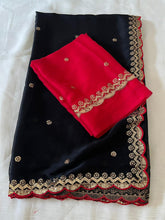 Load image into Gallery viewer, Blissful Function Wear Rangoli Silk Embroidery Butti Work Fancy Designer Saree For Occasion