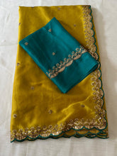 Load image into Gallery viewer, Blissful Function Wear Rangoli Silk Embroidery Butti Work Fancy Designer Saree For Occasion