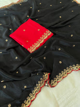 Load image into Gallery viewer, Blissful Function Wear Rangoli Silk Embroidery Butti Work Fancy Designer Saree For Occasion