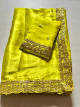 Load image into Gallery viewer, Adorning Function Wear Soft Silk Sequence Embroidery Work Border Fancy Designer Saree