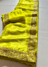 Load image into Gallery viewer, Adorning Function Wear Soft Silk Sequence Embroidery Work Border Fancy Designer Saree