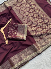 Load image into Gallery viewer, Charismatic Wedding Wear Banarasi Soft Silk Rich Pallu Jacquard Border Designer Saree