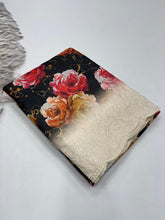 Load image into Gallery viewer, Effervescent Festive Wear Tussar Silk Digital Print n Embroidery Border Fancy Designer Saree For Women