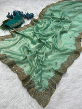 Load image into Gallery viewer, Charming Festive Wear Silk Embroidery Sequence Work Fancy Designer Saree With Blouse Piece