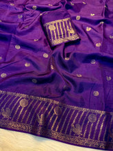 Load image into Gallery viewer, Adorning Festive Wear Pure Viscose Soft Silk Jacquard Work Border Designer Saree With Blouse Piece