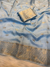 Load image into Gallery viewer, Adorning Festive Wear Pure Viscose Soft Silk Jacquard Work Border Designer Saree With Blouse Piece