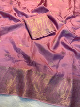 Load image into Gallery viewer, Adorning Festive Wear Pure Viscose Soft Silk Jacquard Work Border Designer Saree With Blouse Piece