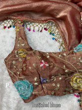 Load image into Gallery viewer, Charming Function Wear Chiffon Beads Embroidered Work Fancy Designer Saree With Elegant Blouse Piece