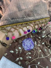 Load image into Gallery viewer, Charming Function Wear Chiffon Beads Embroidered Work Fancy Designer Saree With Elegant Blouse Piece