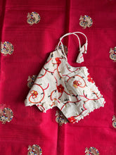 Load image into Gallery viewer, Adorable Festive Wear Kota Doriya Embroidery Work Zari Border Designer Saree With Stitched Blouse