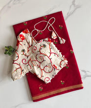 Load image into Gallery viewer, Heritage Festive Wear Kota Doriya Embroidery Work Fancy Designer Saree with Stitched Blouse Piece