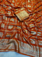 Load image into Gallery viewer, New Partywear Pure Viscose Georgette Jacquard Weaving Work Fancy Designer Saree With Blouse
