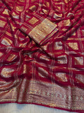 Load image into Gallery viewer, New Partywear Pure Viscose Georgette Jacquard Weaving Work Fancy Designer Saree With Blouse