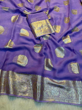 Load image into Gallery viewer, Elegant Party Wear Pure Viscose Georgette Jacquard Weaving Work Fancy Designer Saree With Blouse