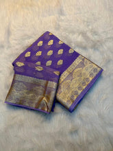 Load image into Gallery viewer, Adorning Function Wear Pure Viscose Georgette Jacquard Weaving Work Fancy Designer Saree With Blouse