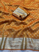 Load image into Gallery viewer, Impressive Function Wear Viscose Tissue Silk Jacquard Weaving Work Designer Saree With Blouse