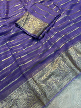 Load image into Gallery viewer, Luxury Fnction Wear Viscose Georgette Jacquard Zari Weaving Work Fancy Designer Saree
