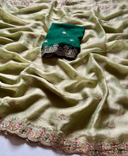 Load image into Gallery viewer, Adorning Function Wear Soft Silk Sequence Embroidery Work Fancy Designer Saree